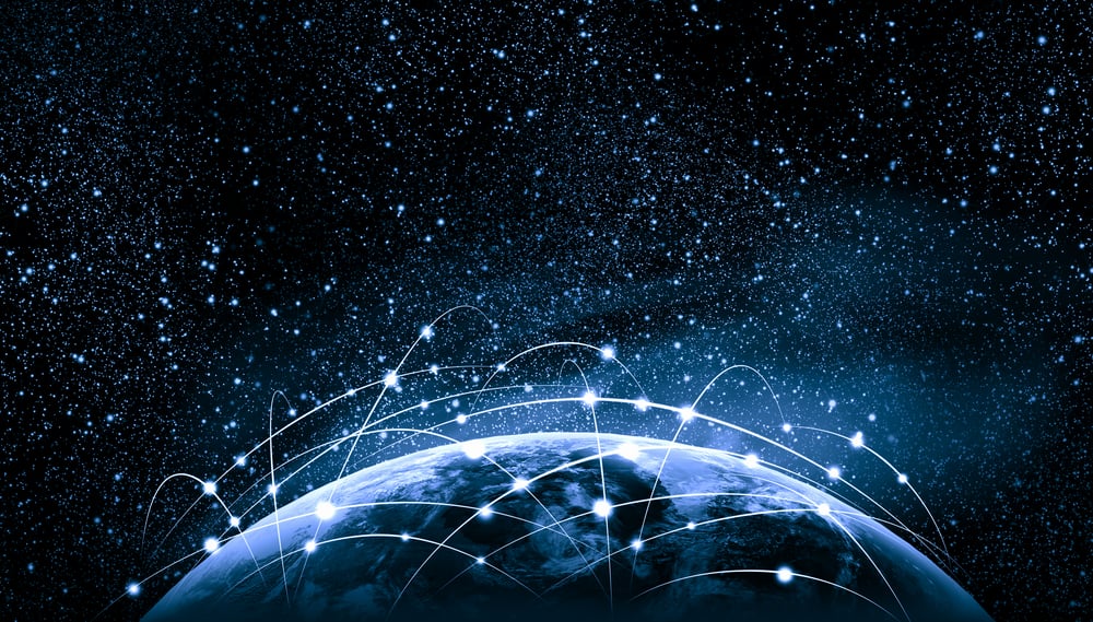 Blue vivid image of globe. Globalization concept. Elements of this image are furnished by NASA-1 Blue vivid image of globe. Globalization concept. Elements of this image are furnished by NASA-1